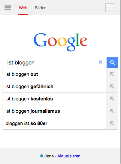 google ist bloggen