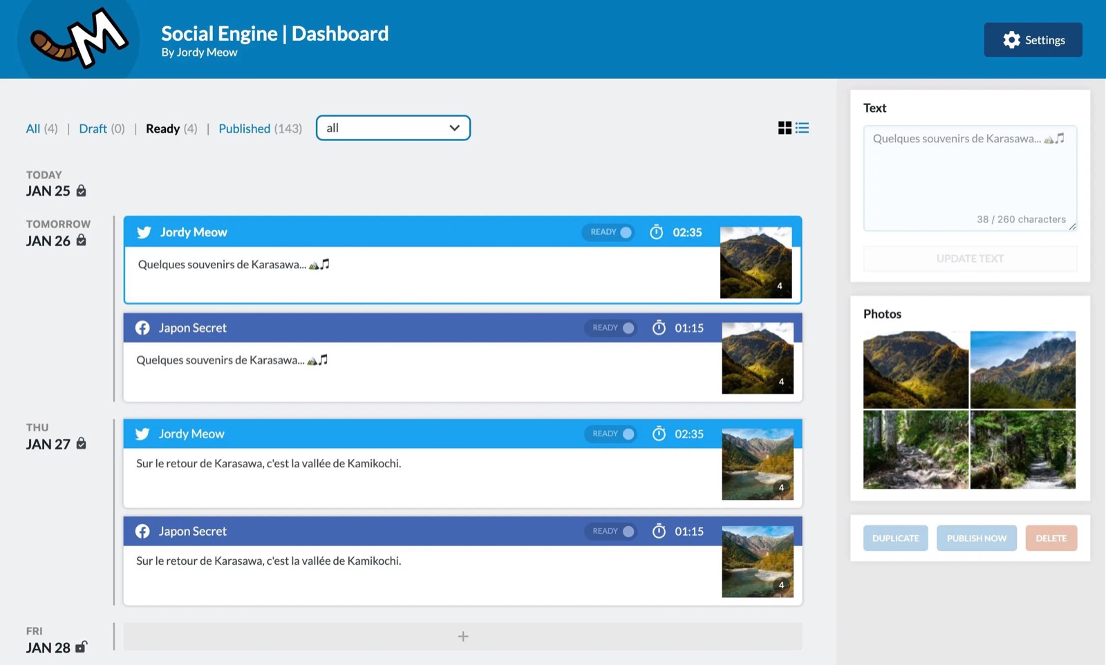 Social Engine für WordPress plant Beiträge für Instagram, Facebook ...