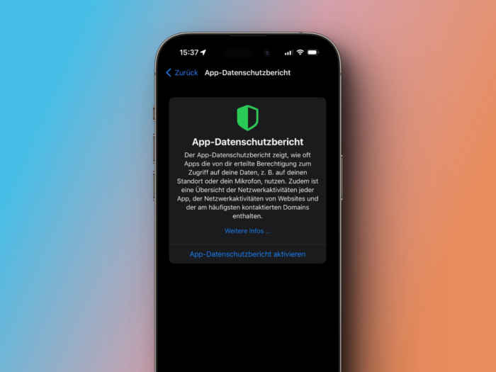 App Datenschutzbericht Apple Iphone